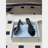 Prada 75mm Vernice Leather Mule Sandals