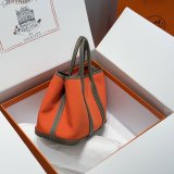 Luxury Hermes human handmade stiching Garden Party Bag 30cm