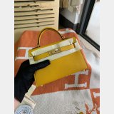 Replica Hermes Yellow Mini Kelly Handbag Epsom leather