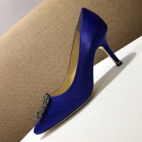 Best Manolo Blahnik HANGISI Satin Jewel Buckle Pumps