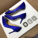 Best Manolo Blahnik HANGISI Satin Jewel Buckle Pumps