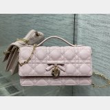 Christian Dior My 0502 Mini Soupir Pink Cannage Lambskin Bag